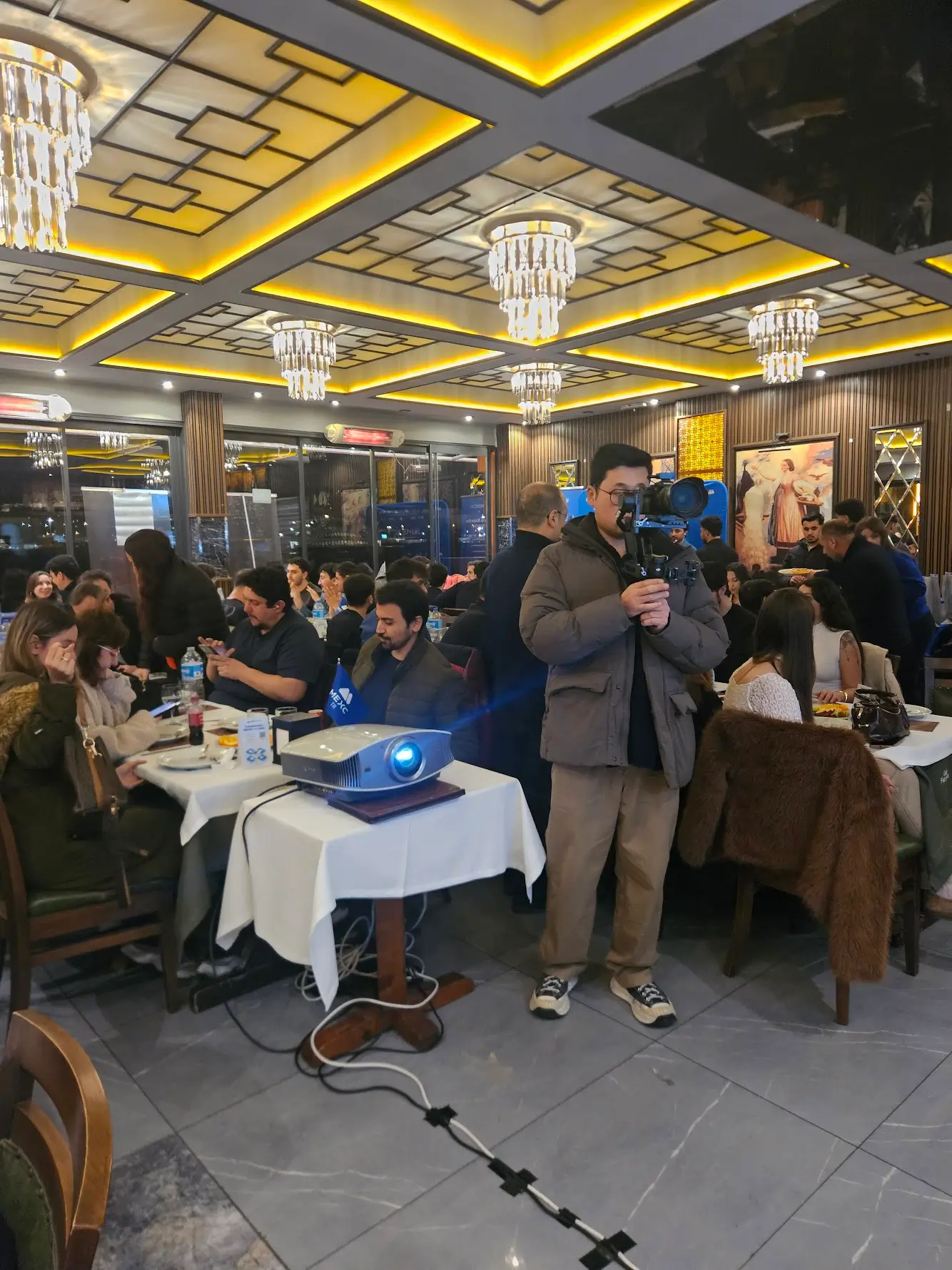 MEXC TR Kripto Para Borsası Firmasının 200 Kişilik İftar programı Ses sistemi ve Projeksiyon sistemi Kurulumu Kiralama Hizmeti